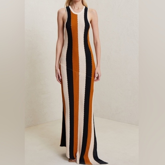 A.L.C. Dresses & Skirts - A.L.C. Marco Vertical Stripe Cotton Pointelle Maxi Dress